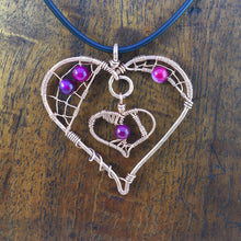 Load image into Gallery viewer, webbed double heart