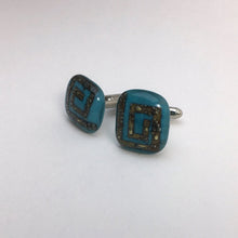 Load image into Gallery viewer, aqua brass spiral
