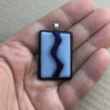 Load image into Gallery viewer, dotty blue zigzag
